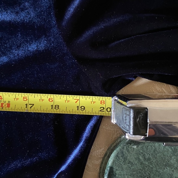 Valerie Steven’s Sport Midnight Blue Color Feminine Long Sleeve Velour Dress M - Picture 10 of 14